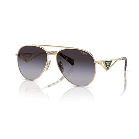 Prada PR 73ZS ZVN5D1 58 Kadın Damla Gold Metal Güneş Gözlüğü