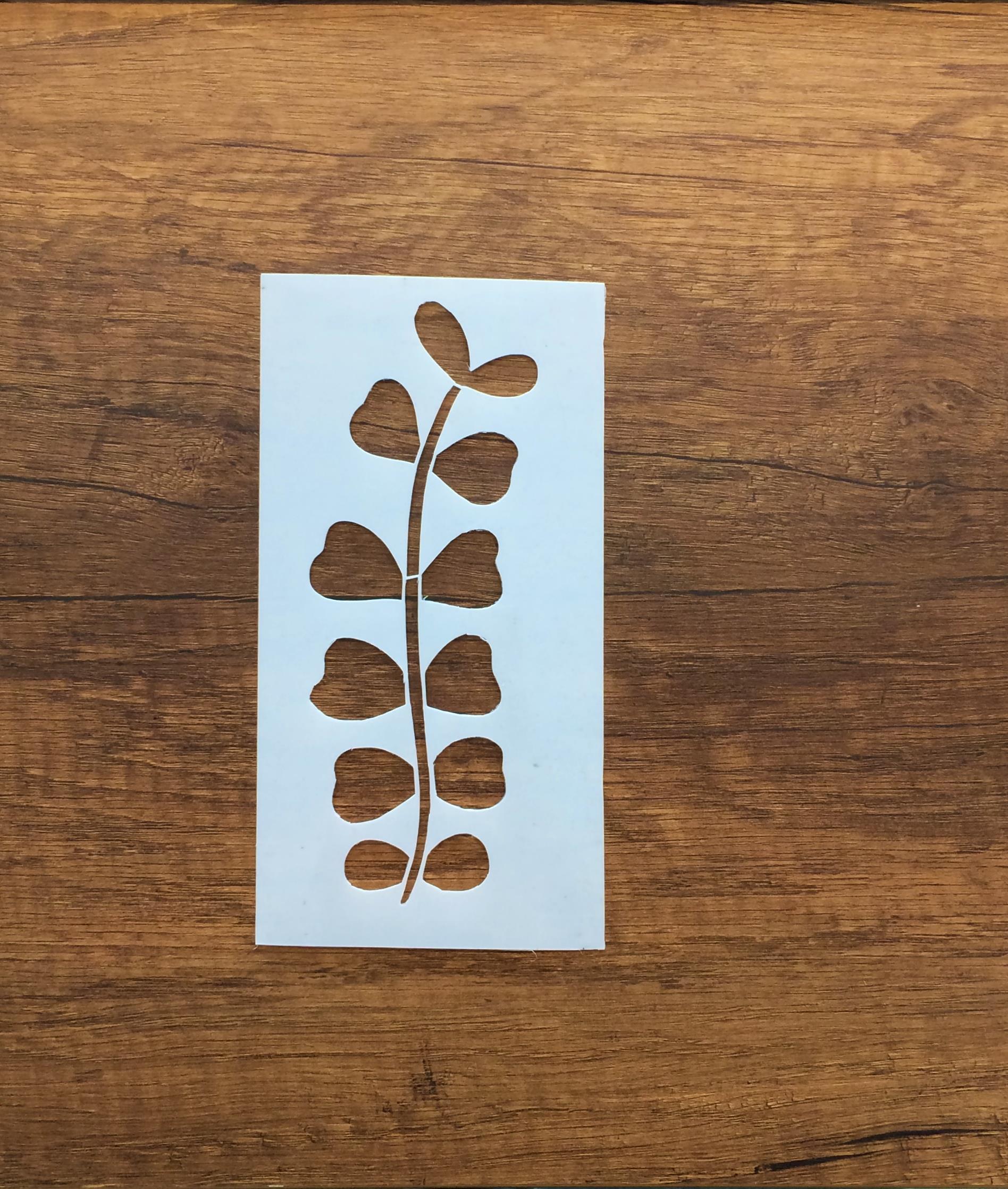 Kır çiçeği, Floral, Botanik, Yaprak Minimalist Stencil Serisi No.2