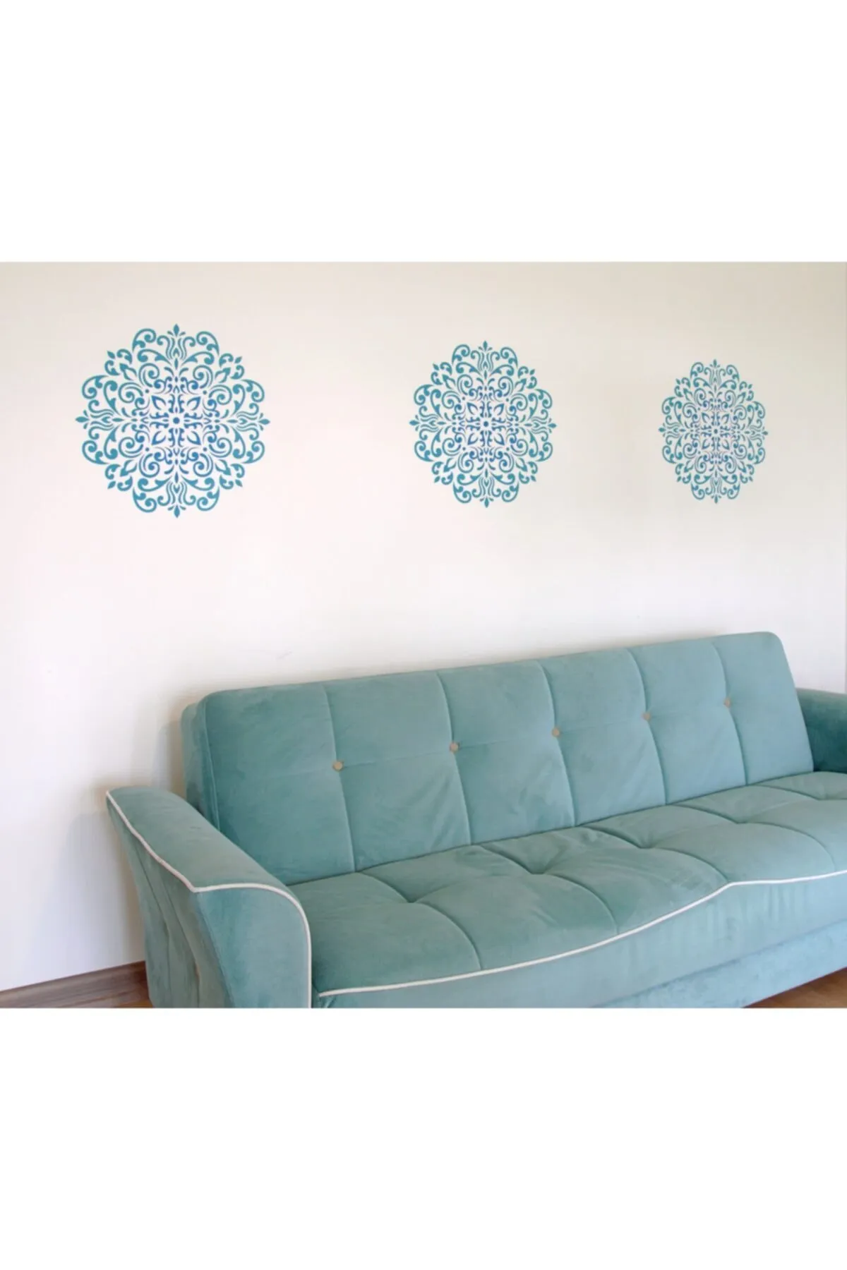 Piktura Duvar Dekorasyon Kendin Yap Diy Kiti (Mandala Turkuaz)