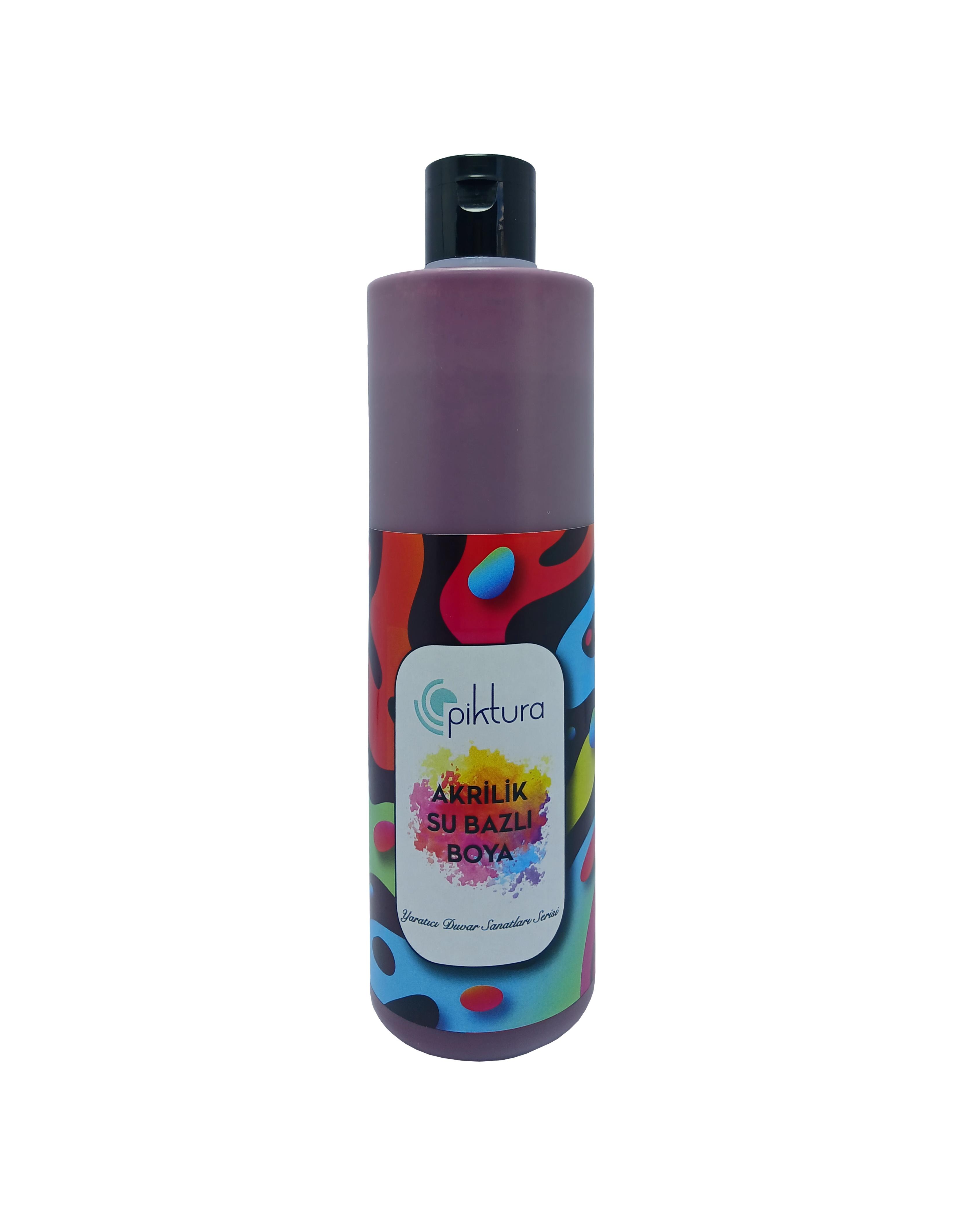 Piktura Su Bazlı Silikonlu Silinebilir İç Cephe Duvar Boyası, Ekonomik Boy, 350ml - Mürdüm