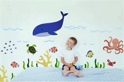 Piktura Duvar Dekorasyon Kendin Yap (Diy) Kiti (Okyanus Canlıları/küçük Balıklar)
