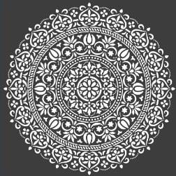 Duvar stencil şablon kalınlığı 0,35mm (alçı şablonu) boyut 60X60  model1