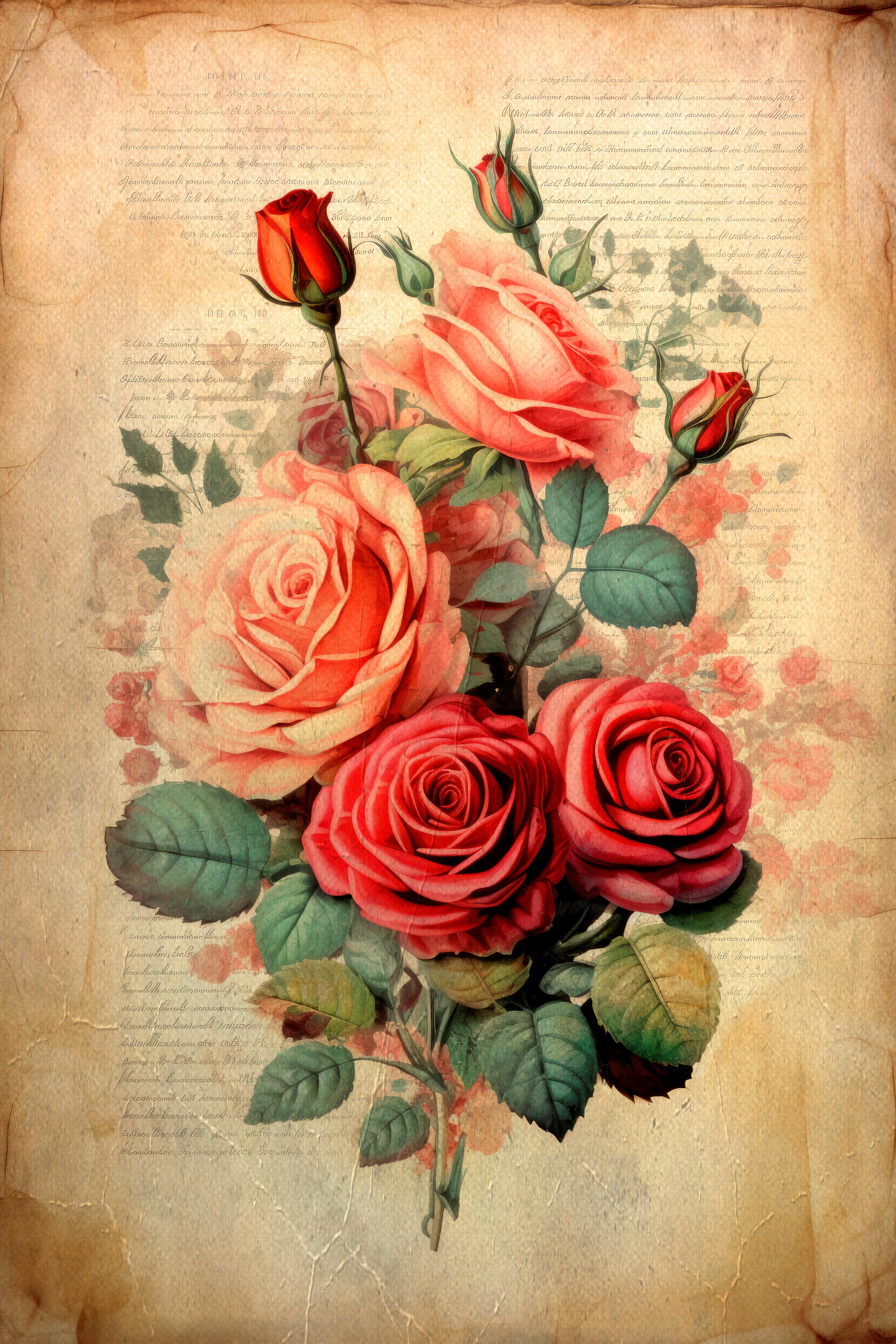 Mixed Media Art No.7 Dekopaj Kağıdı