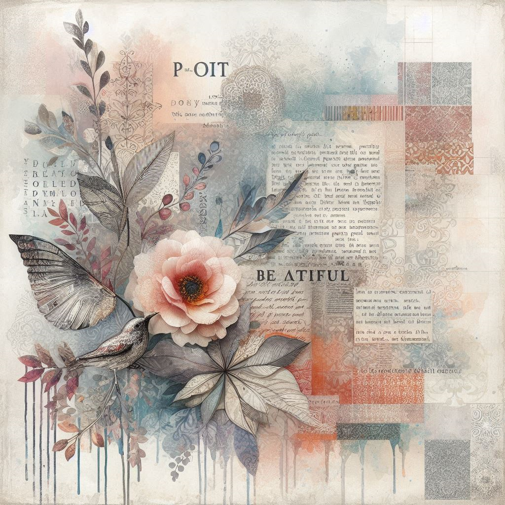 Mixed Media Art No.3 Dekopaj Kağıdı