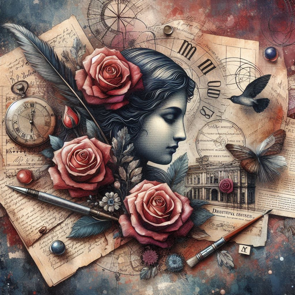 Mixed Media Art No.5 Dekopaj Kağıdı