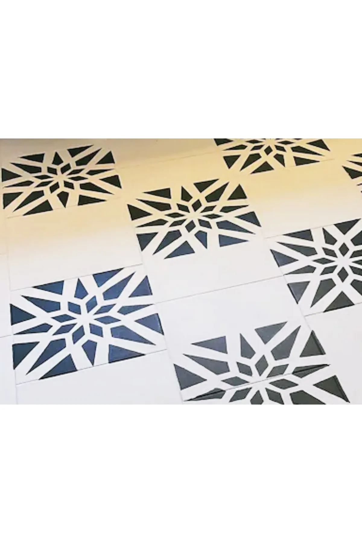 Piktura Banyo Mutfak Seramik Fayans Karo Stencil Şablon (40*40cm karolar için uygun) Selçuklu Model