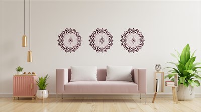 Piktura Duvar Dekorasyon Kendin Yap, Kendin Boya Diy Kiti (Mandala Mürdüm)