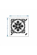 Piktura Seramik Fayans Karo Stencil Şablon (40*40cm Karolar) Beton Görünümlü Zeminler Için Uygun