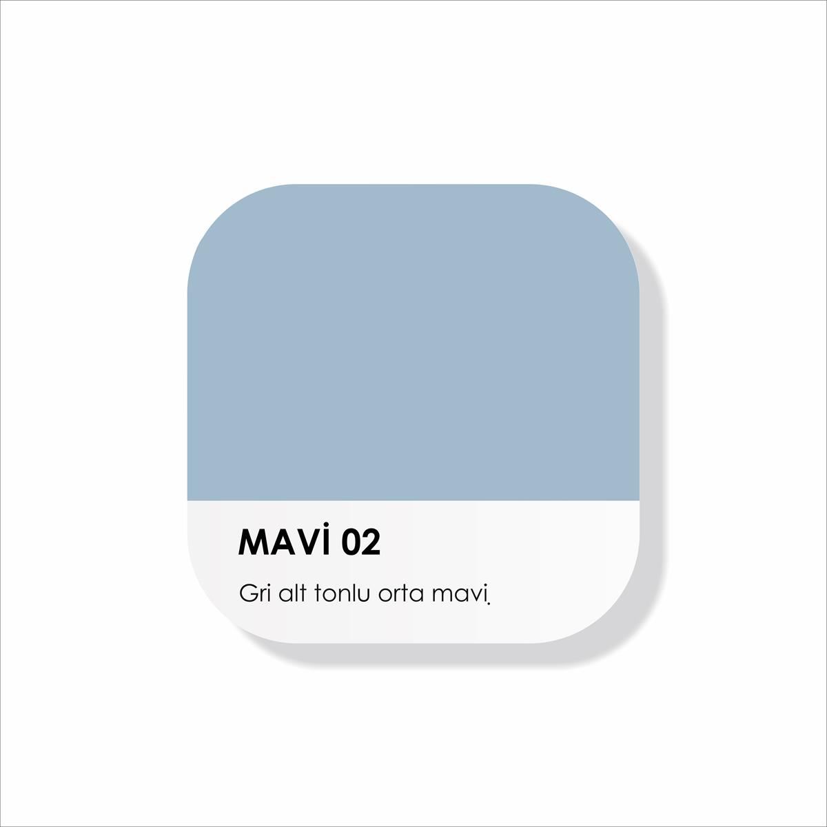 Piktura Su Bazlı Duvar Boyası, 2023 Renkleri - Mavi 02