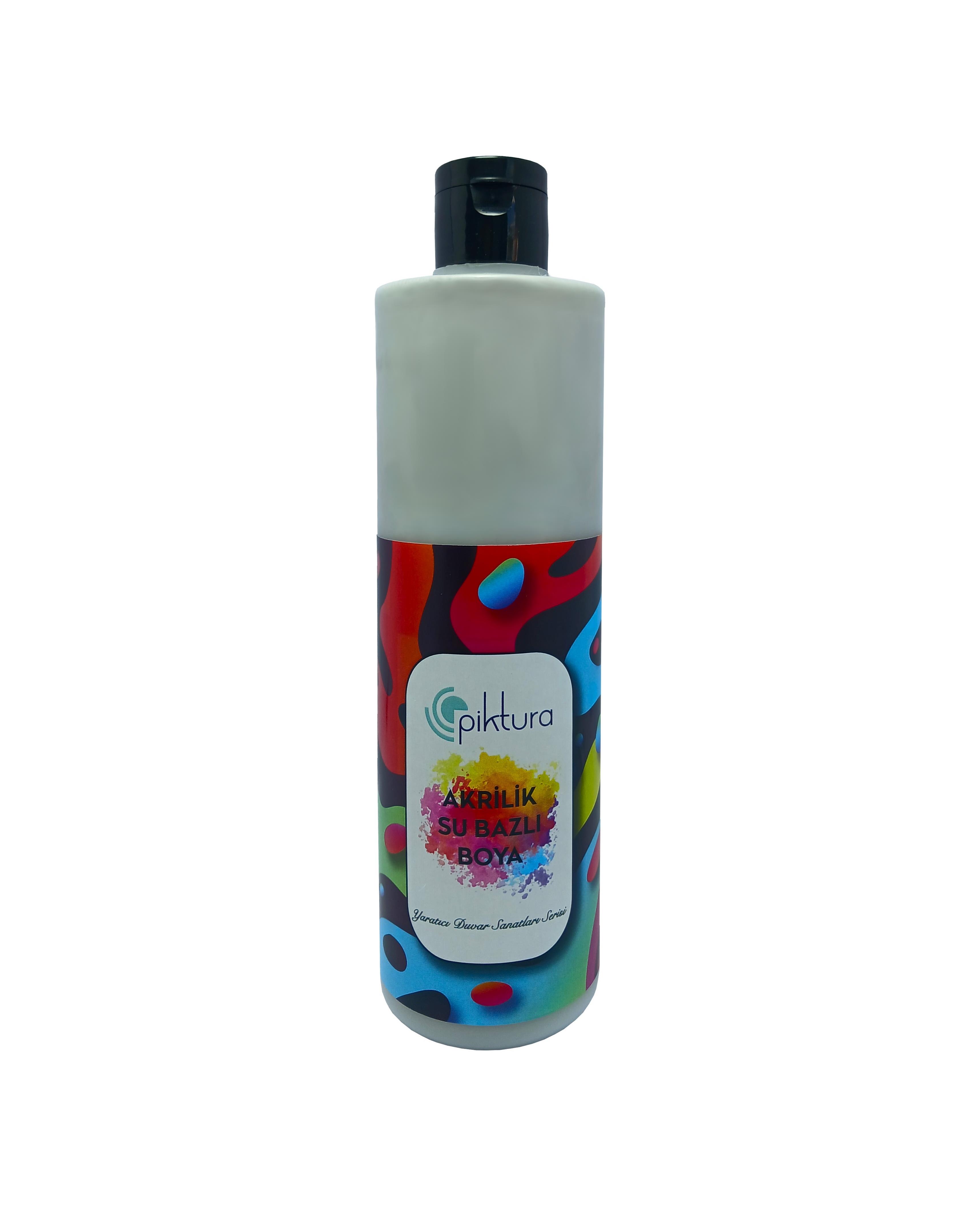 Piktura Su Bazlı Silikonlu Silinebilir İç Cephe Duvar Boyası, Ekonomik Boy, 350ml - Açık Gri
