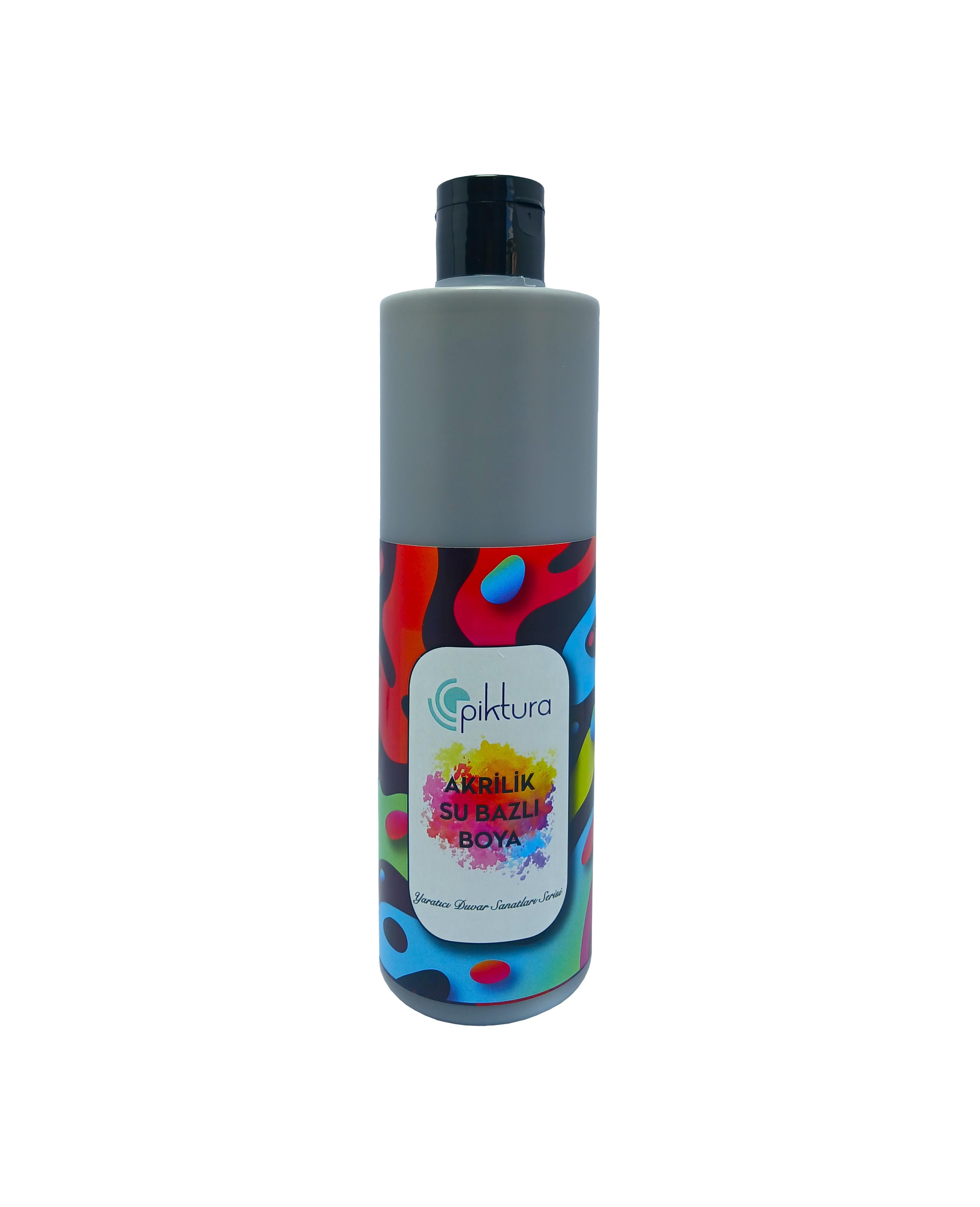 Piktura Su Bazlı Silikonlu Silinebilir İç Cephe Duvar Boyası, Ekonomik Boy, 350ml - Kömür (siyah)