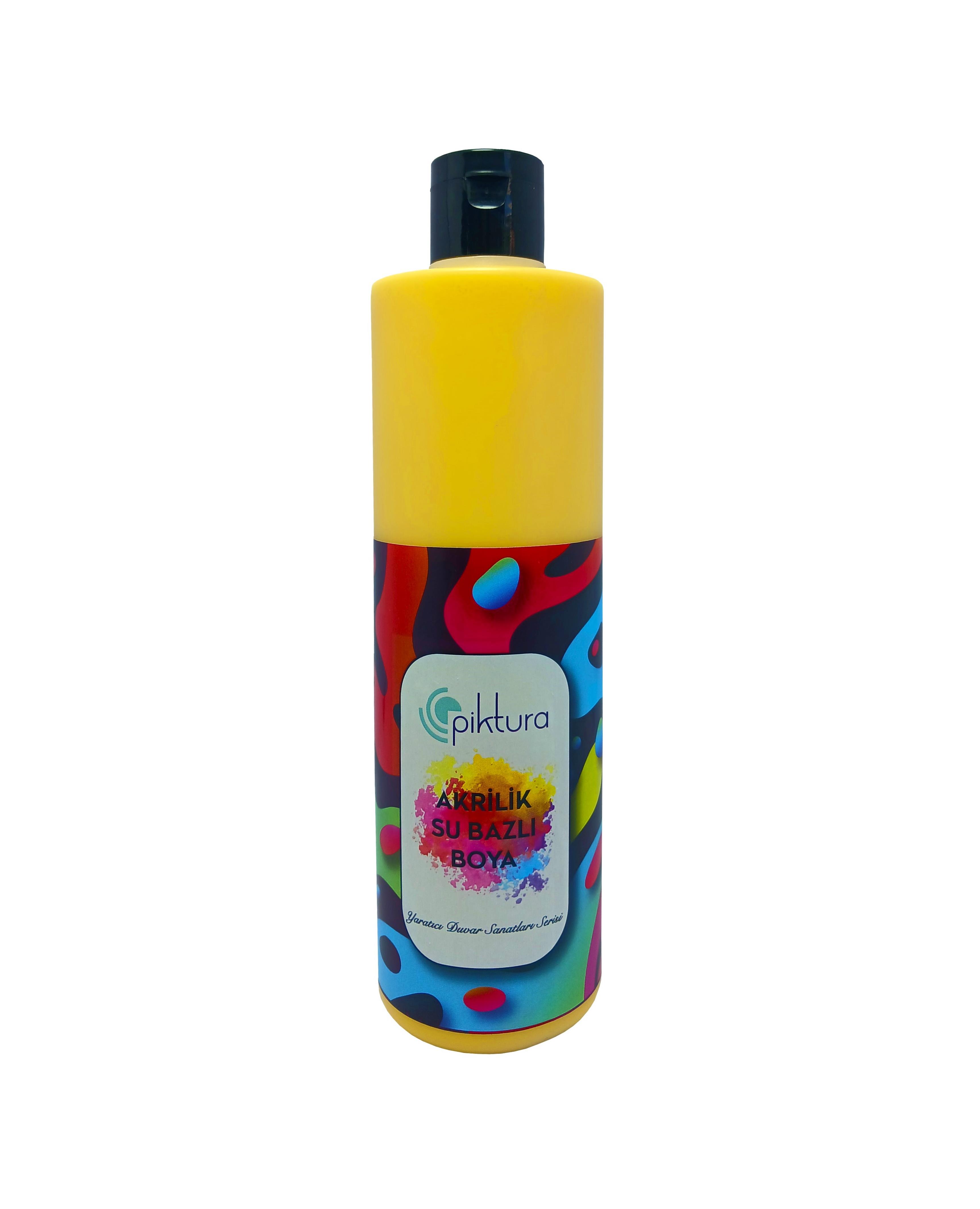 Piktura Su Bazlı Silikonlu Silinebilir İç Cephe Duvar Boyası, Ekonomik Boy, 350ml - Ananas (sarı)