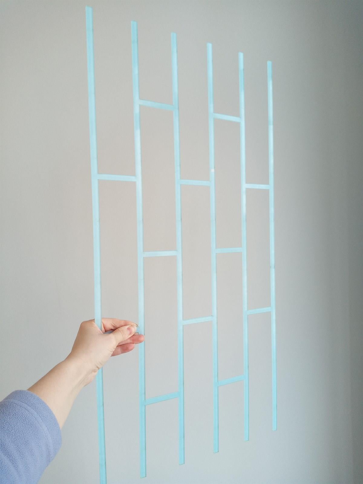 Piktura Tuğla Stencil Kalın Malzeme Rölyef Pasta, Dekoratif Sıva Ve Saten Alçıya Uygun Loft-2 (4mm)
