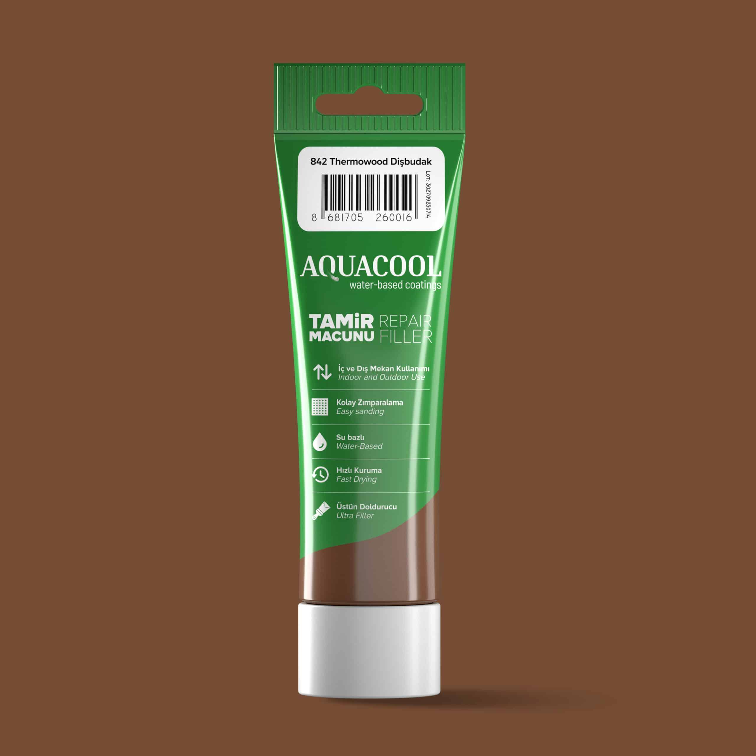  Aquacool Su Bazlı Çatlak Giderici Hızlı Kuruyan Ahşap Tamir Dolgu Macunu 200 Gr