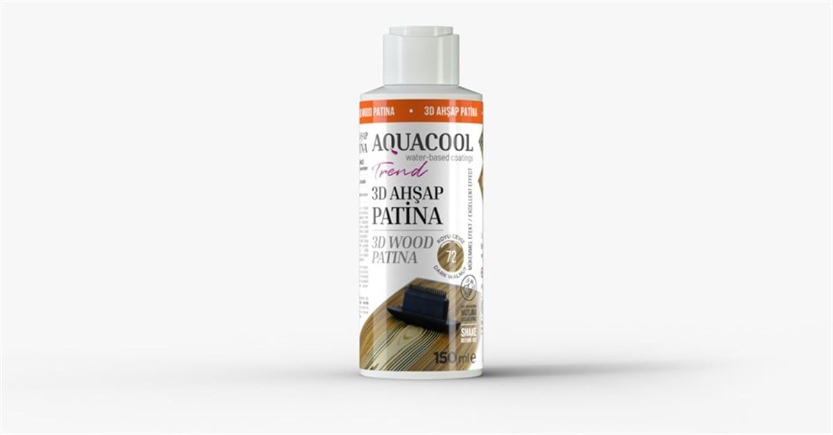 150 Ml Aquacoll Trend 3D Ahşap Patina Koyu Ceviz 72