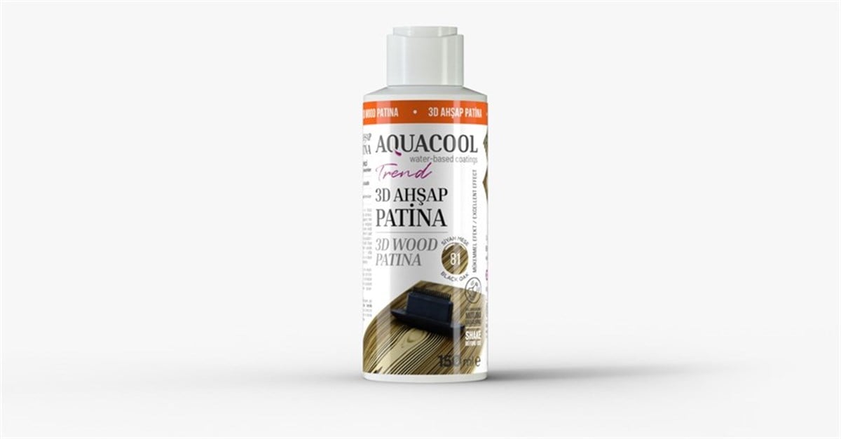150 Ml Aquacoll Trend 3D Ahşap Patina Siyah Meşe 81