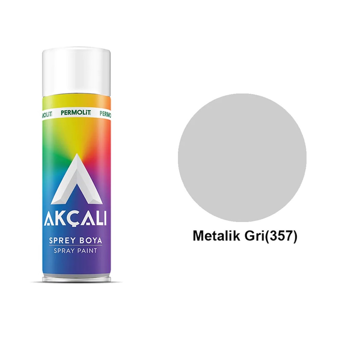 Akçalı 357 Metalik Gri Sprey Boya 400 Ml