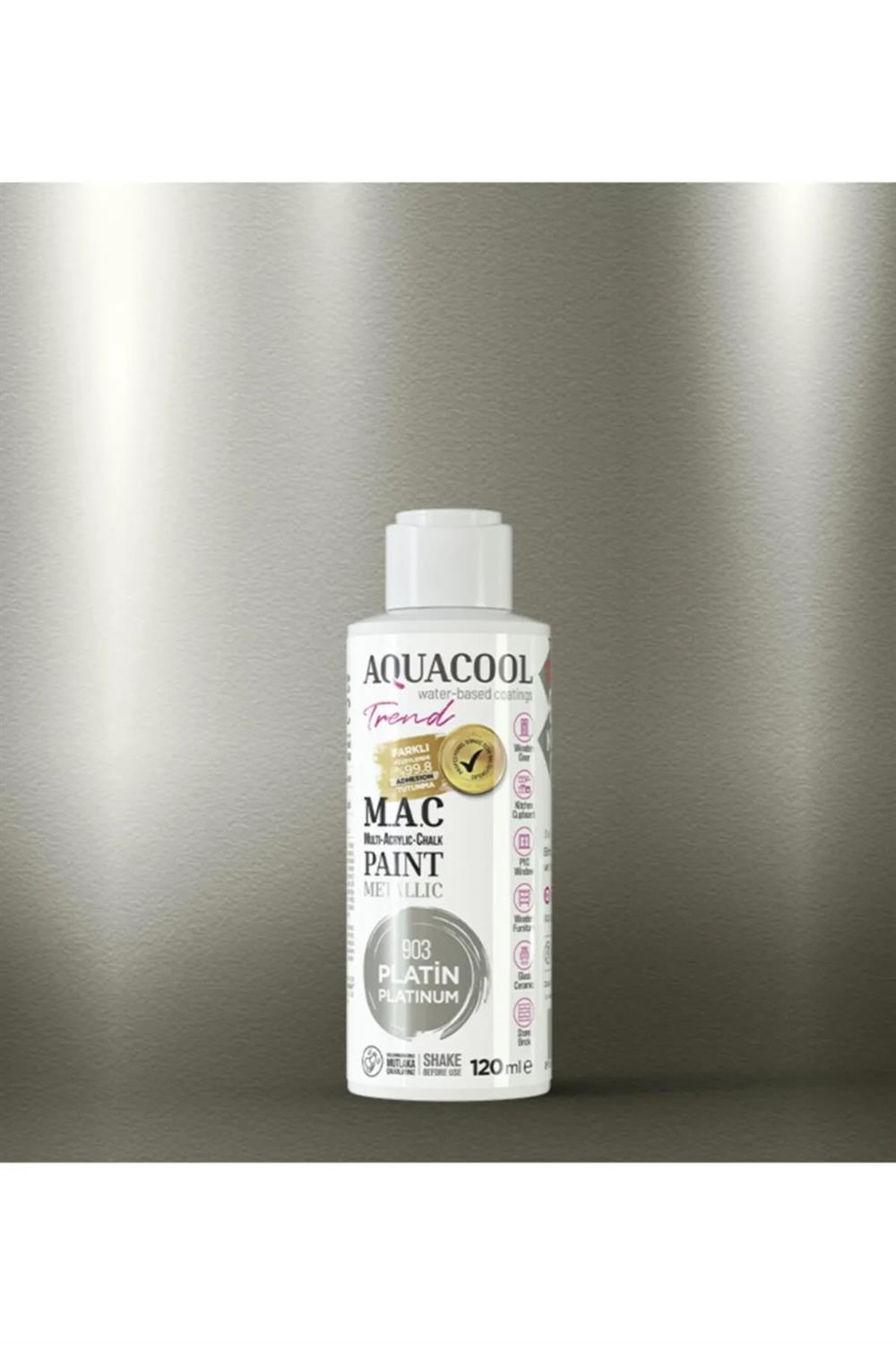 Aquacool Trend  M.a.c  Su Bazlı Akrilik Metalik Boya 120 Ml