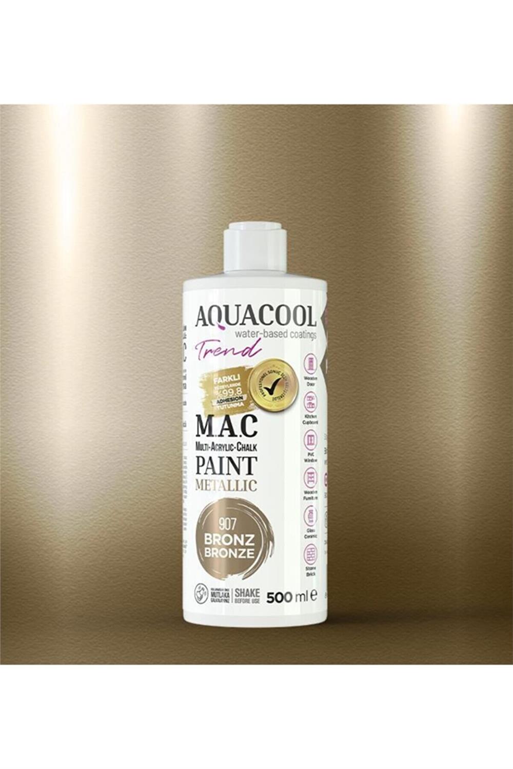 Aquacool Trend  M.a.c  Su Bazlı Akrilik Metalik Boya 500 Ml