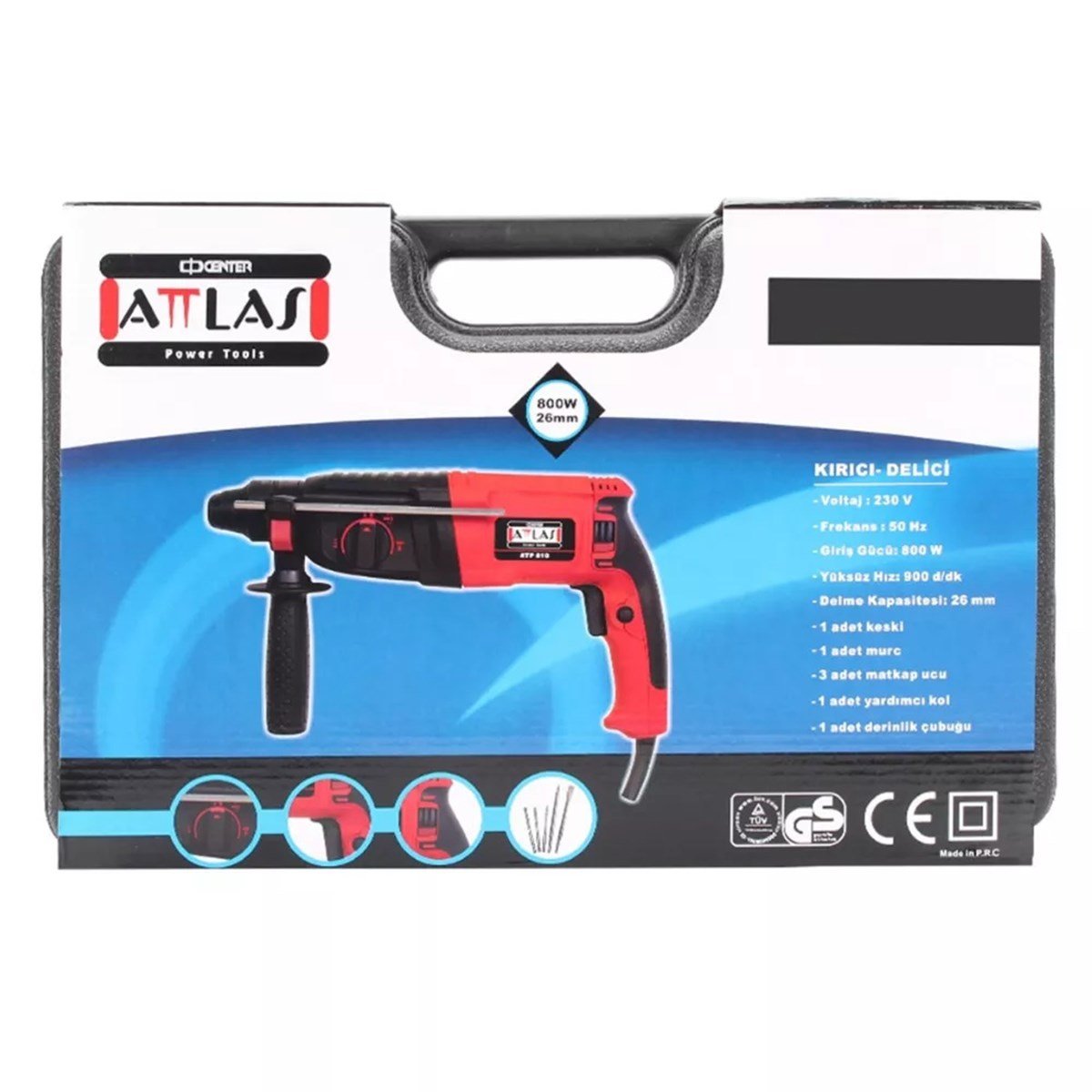 Attlas ATP 810 800 W Pneomatik Kırıcı Delici Matkap 