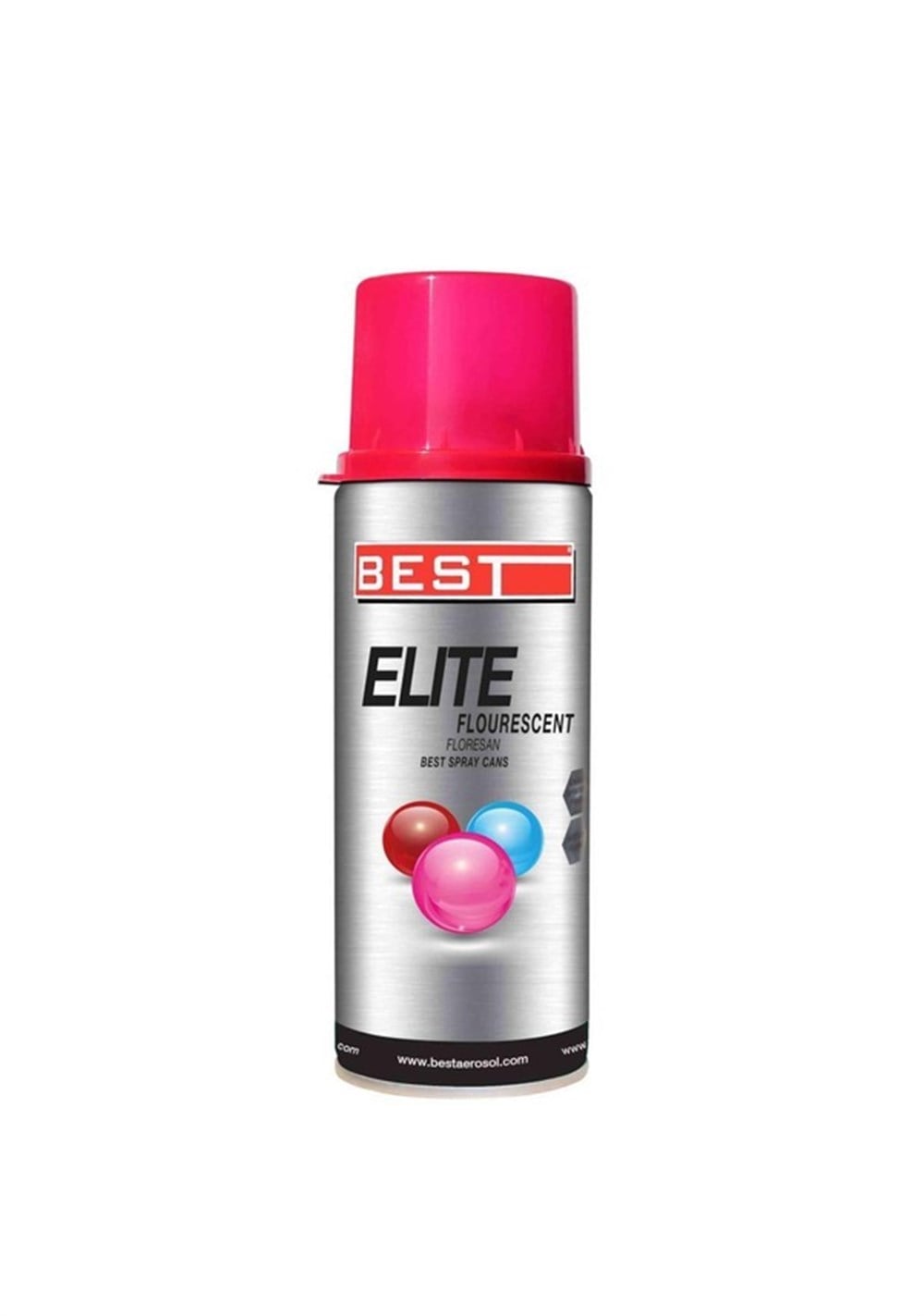Best Elite Floresan Pembe Sprey Boya 400 Ml