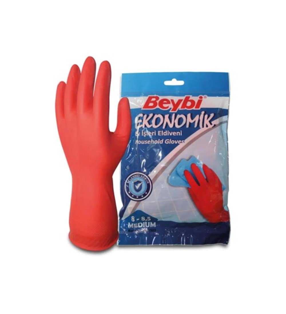 Beybi Ekonomik Ev İşleri Eldiveni Bulaşık Ve Temizlik Eldiveni 8-8,5 Large