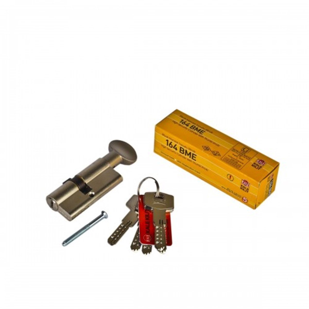 KALE KİLİT 164 BME EMNİYET KARTLI BİLYALI BAREL 90 MM 