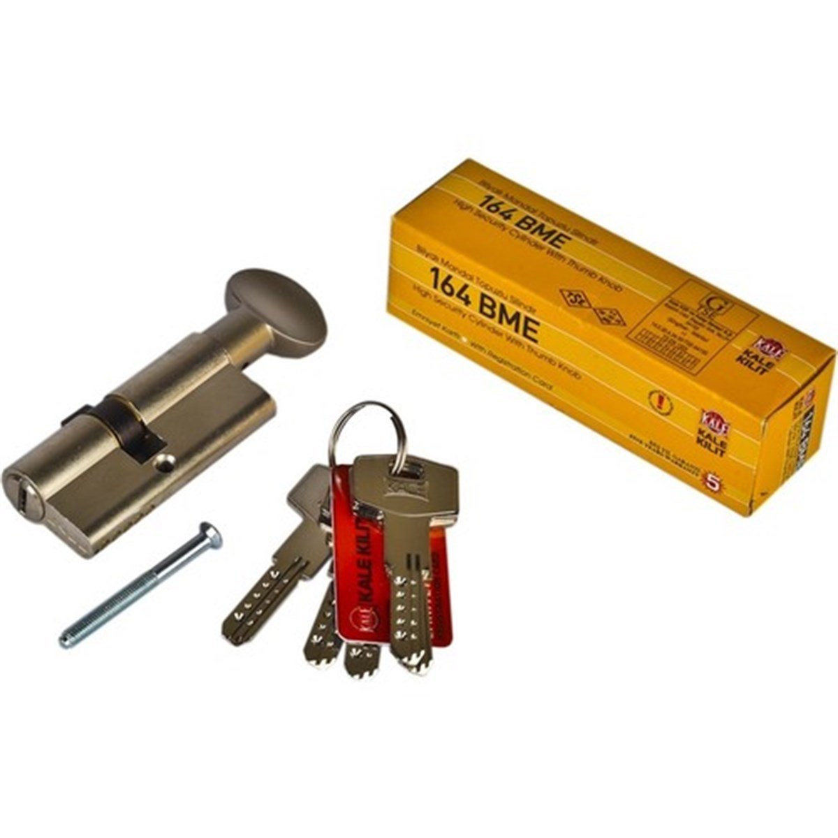 KALE KİLİT 164 BME EMNİYET KARTLI BİLYALI BAREL 68 MM 