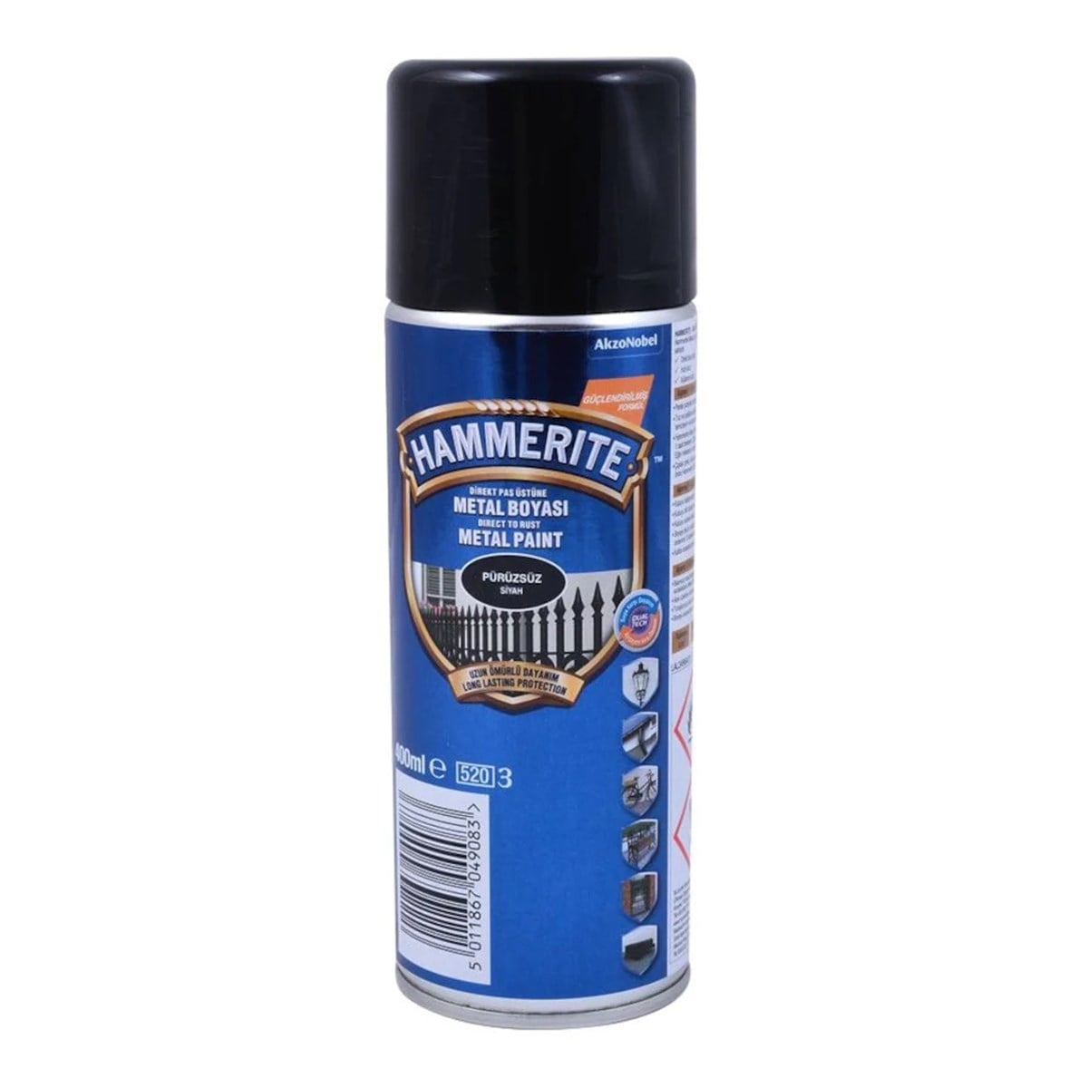 Marshall Hammerite Direkt Pas Üstü Pürüzsüz Metal Boyası Sprey 400Ml