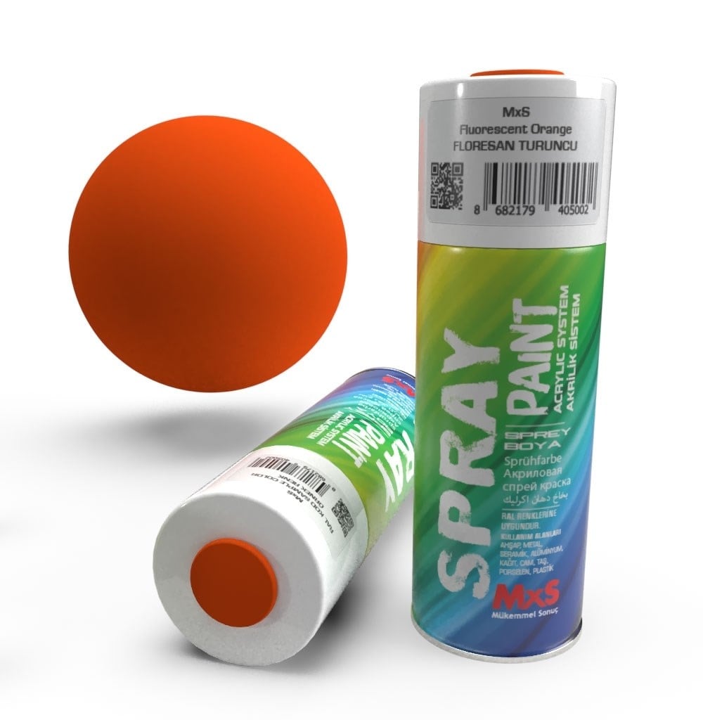 MxS Floresan Turuncu (Kavun İçi) Sprey Boya 400 Ml