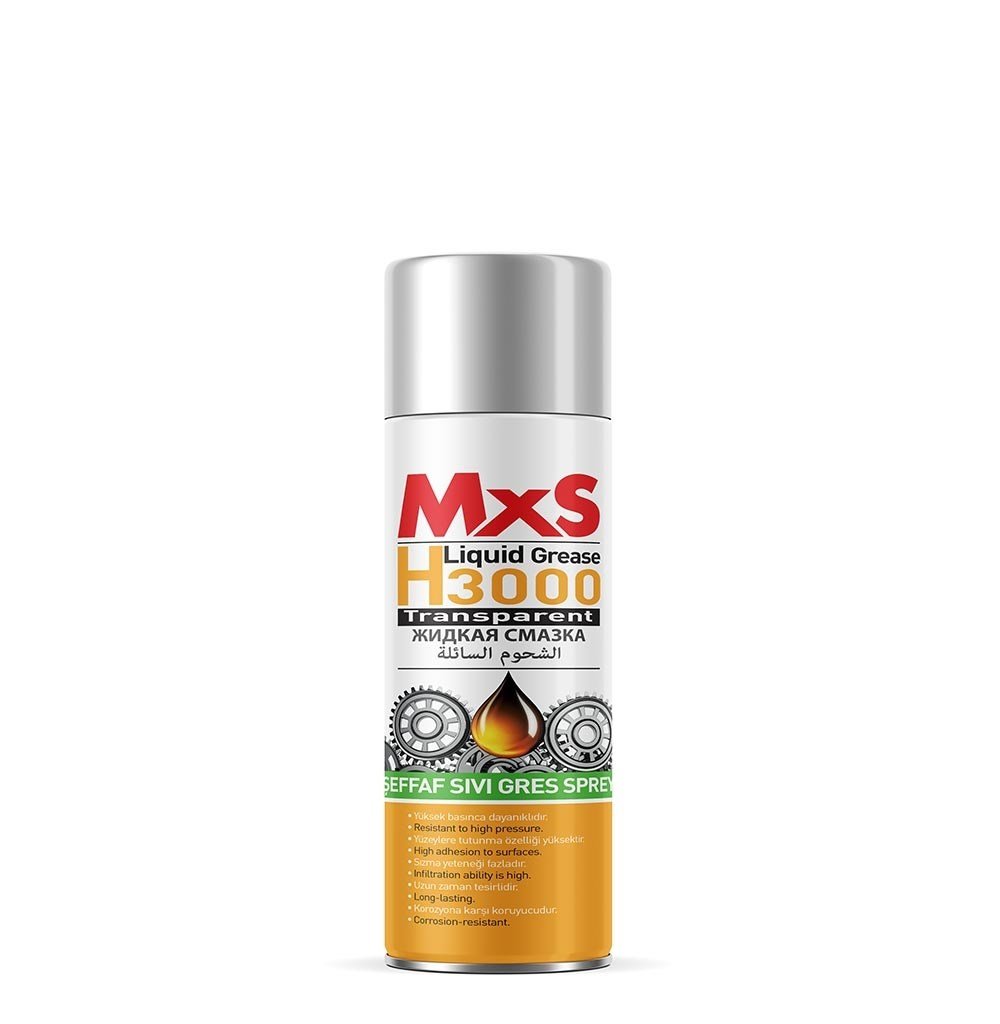 MxS H3000 Şeffaf Sıvı Gres Sprey 500 Ml 1 Adet