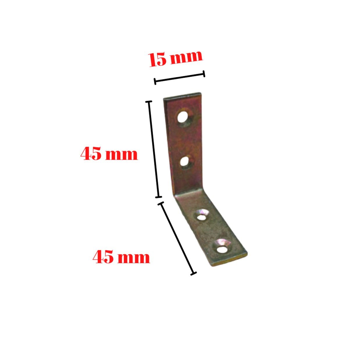 Nalburun L Gönye Bağlantı Birleştirme Aparatı Sarı 1,8X15x45x45 mm 1 Adet