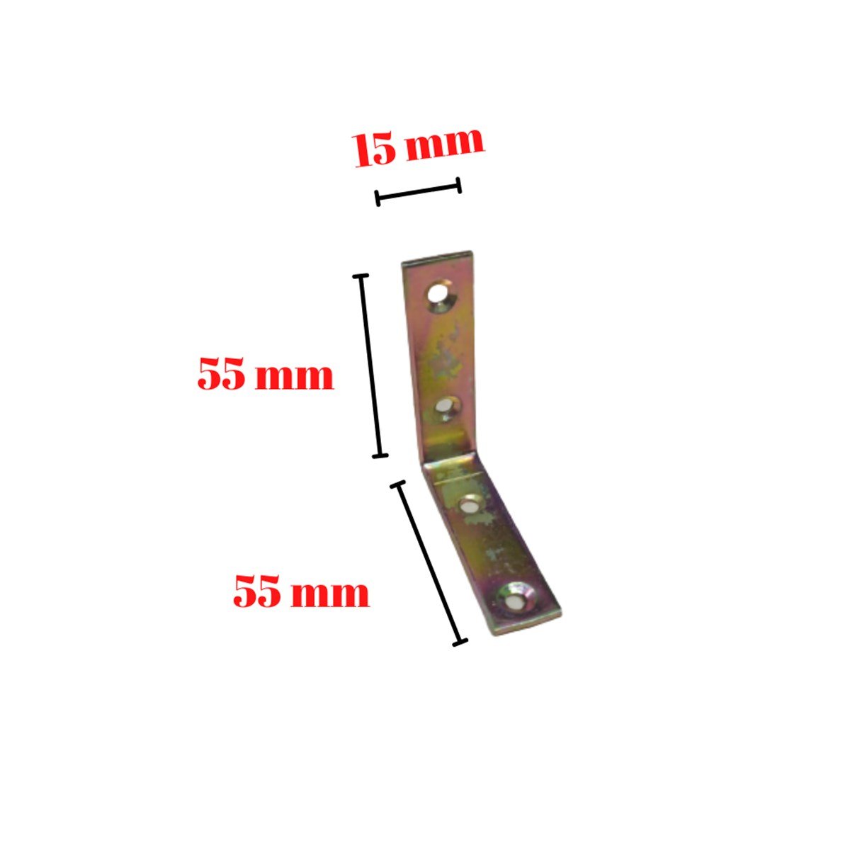 Nalburun L Gönye Bağlantı Birleştirme Aparatı Sarı1,8X15x55x55 mm 1 Adet