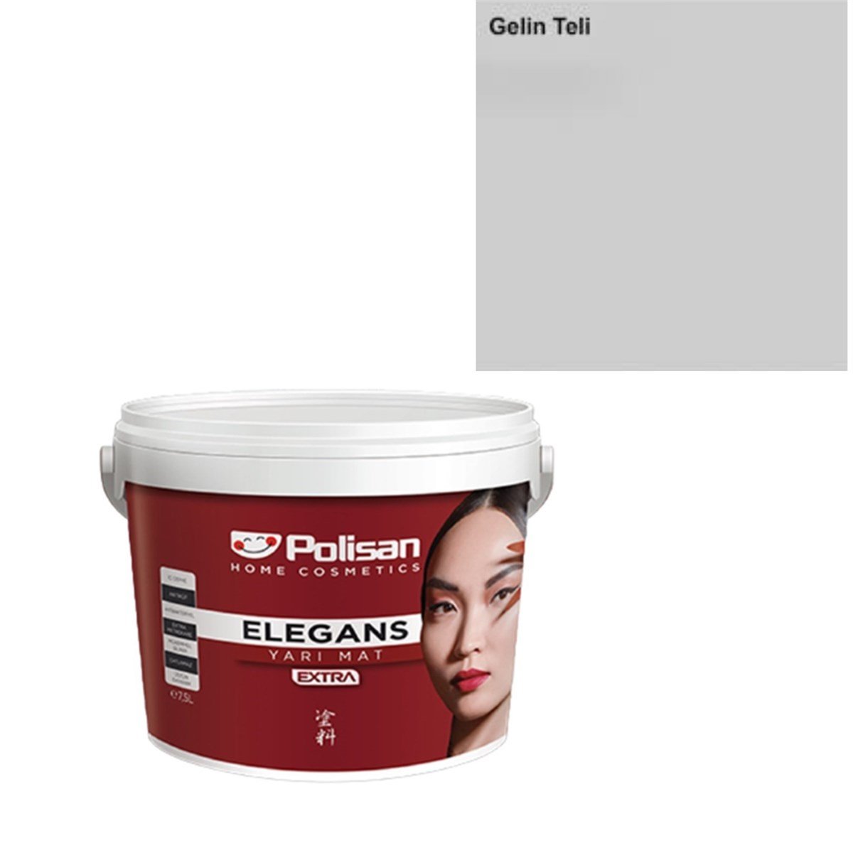 Polisan Gelin Teli Gri Açık Gri Elegans Extra Yarı Mat 15 Lt 7.5 Lt 2.5 Lt