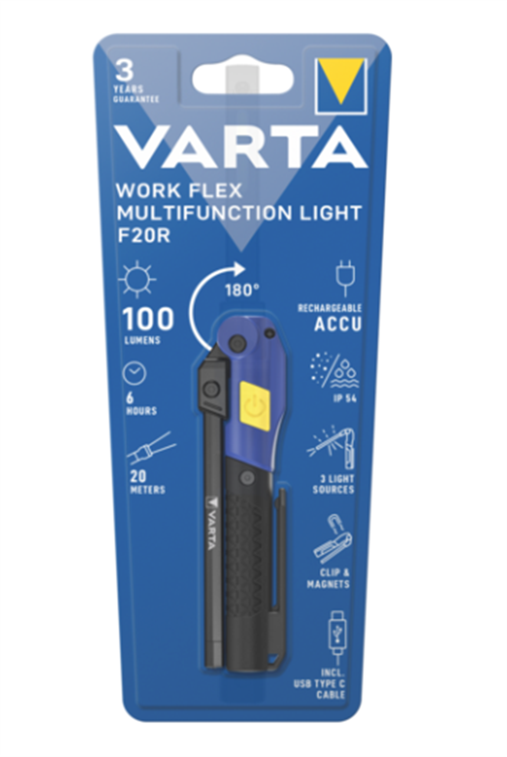 Varta Work Flex F20 Light El Feneri 