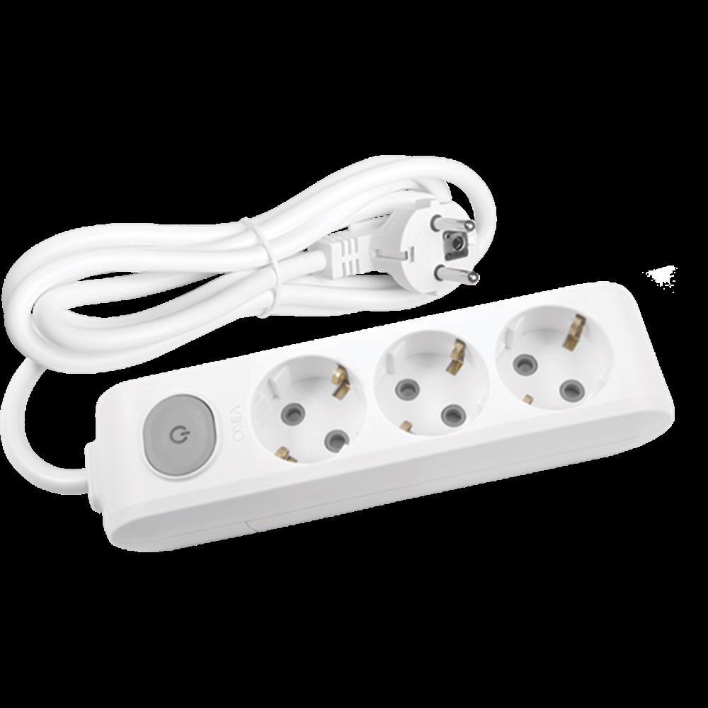 Viko 3'lü 2 Metre Anahtarlı Grup Priz Üçlü Topraklı Kablolu Priz 1 Adet 90117302
