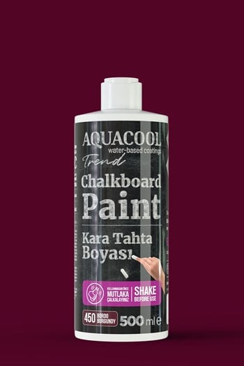 Aquacool Trend 450 Chalkboard Bordo 500 Ml Kara Tahta Boyası