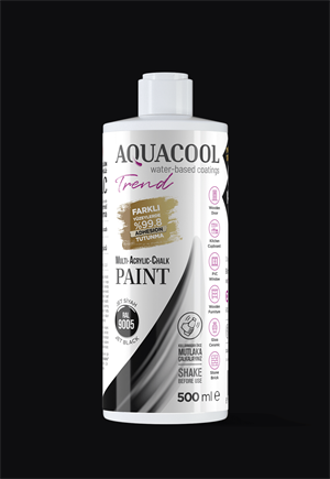 Aquacool Trend M.A.C K7 Ral Renkleri 500 ML Renklendirilmiş Akrilik Hobi Boya Ral 1001 Bej