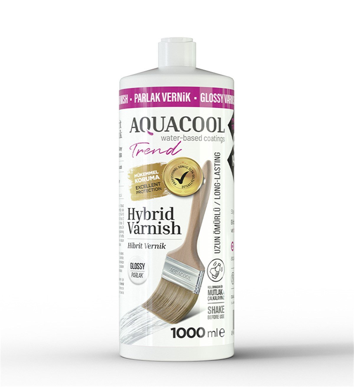 1000 Ml Aquacoll Trend Hibrit Parlak Vernik 