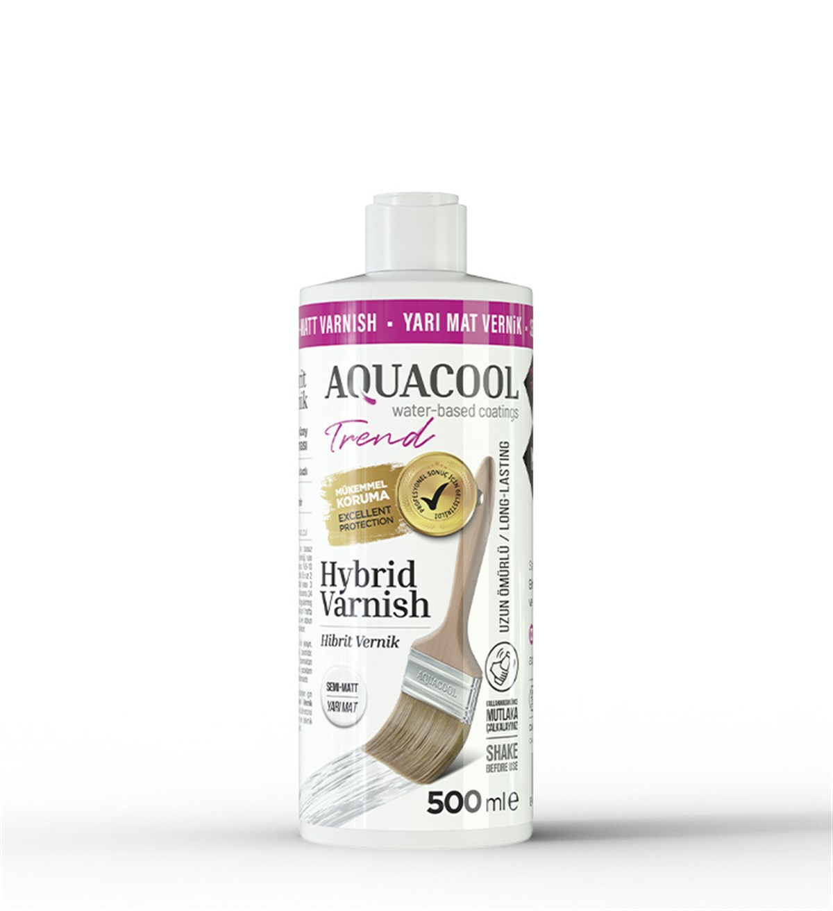 500 Ml Aquacoll Trend Hibrit Yarımat Vernik 