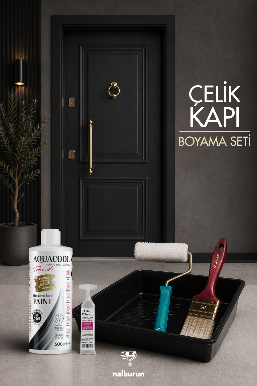 Aquacool Çelik Kapı Boyama Seti