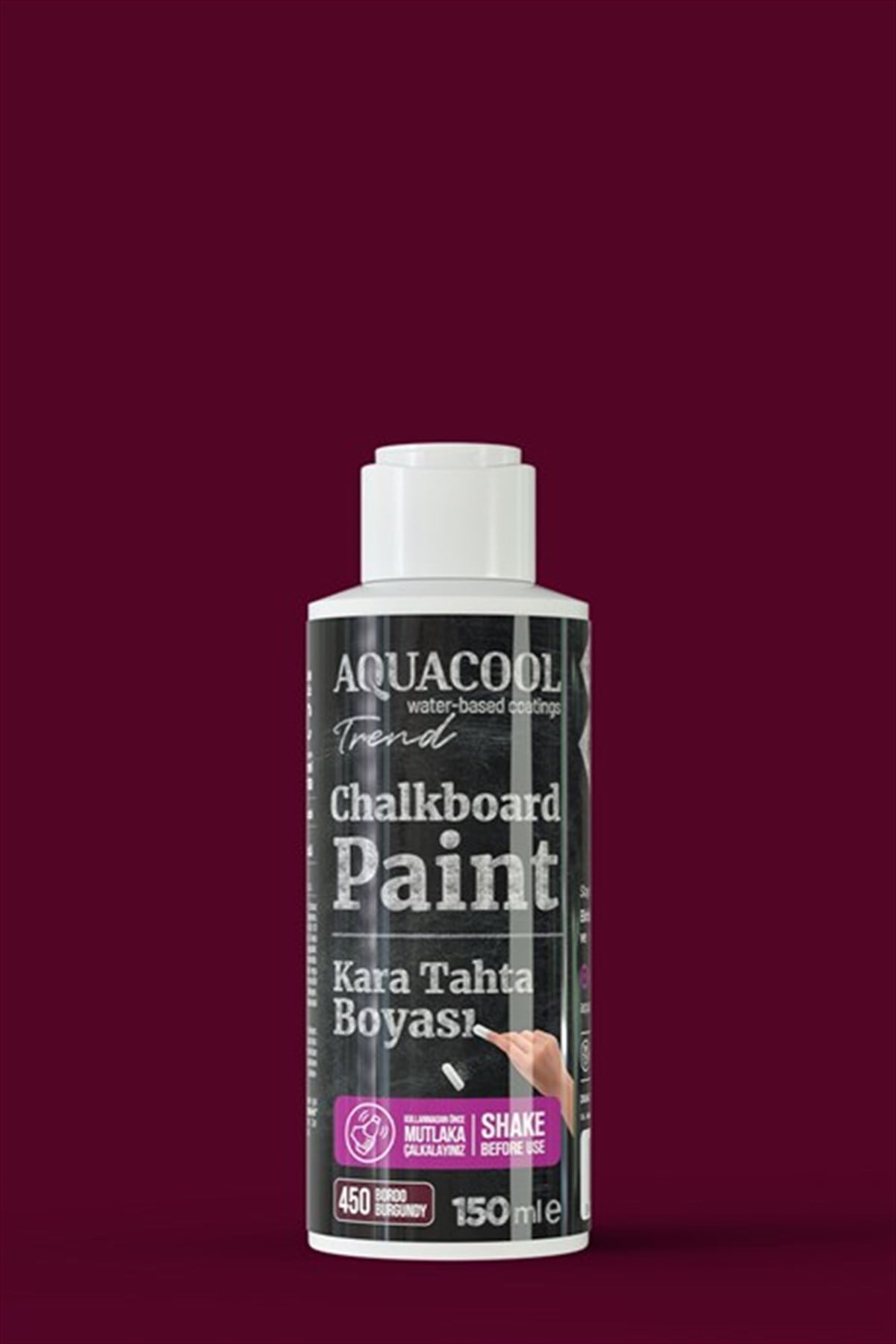 Aquacool Trend 450 Chalkboard Bordo 150 Ml Kara Tahta Boyası
