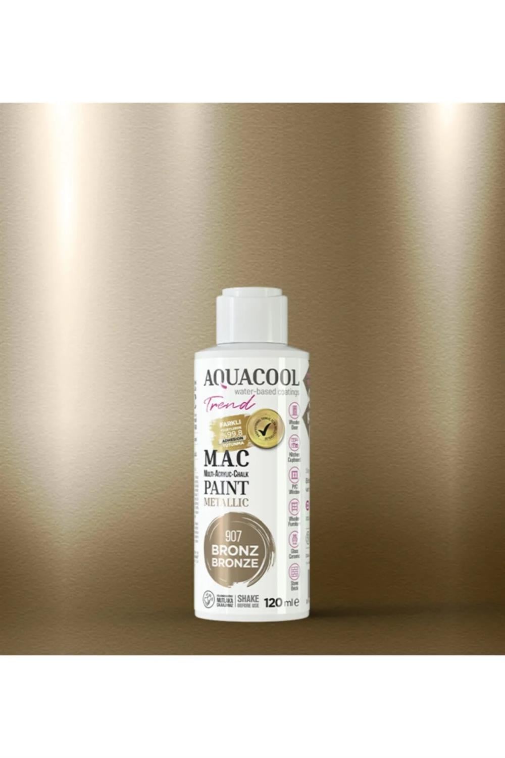 Aquacool Trend  M.a.c  Su Bazlı Akrilik Metalik Boya 120 Ml