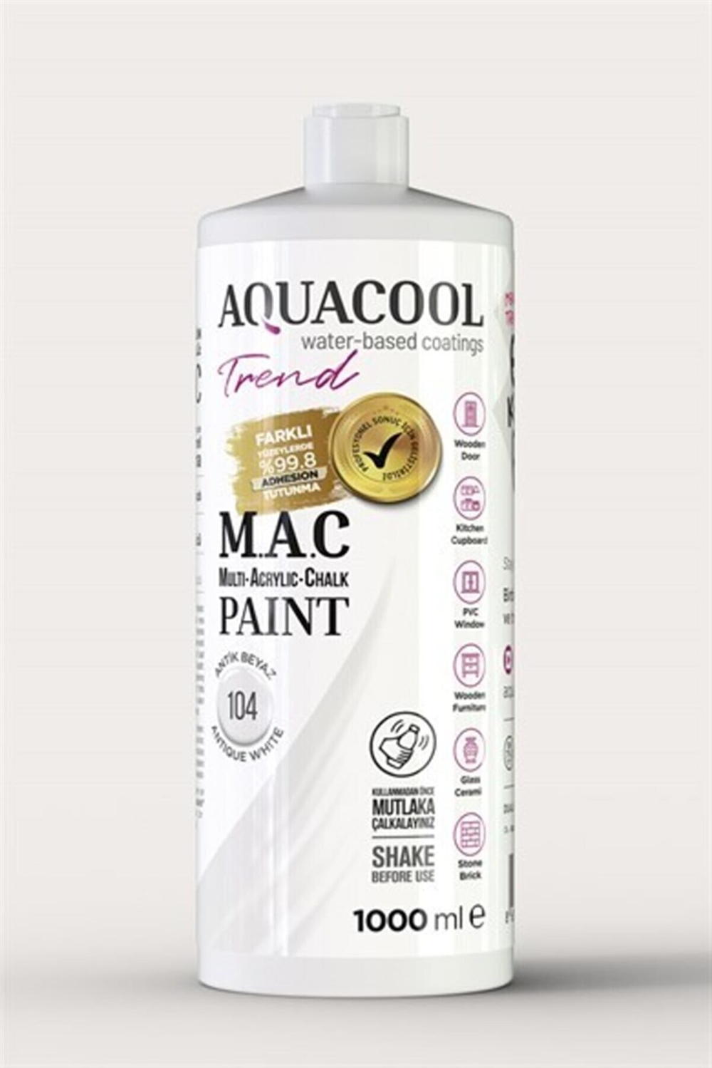Aquacool Trend M.a.c Su Bazlı Akrilik Hobi Boyası 1000 Ml