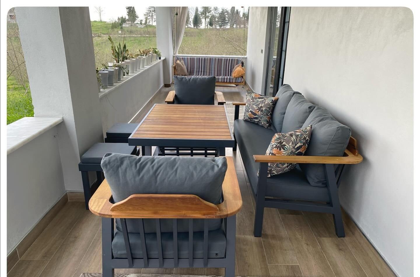 Best Garden Site Model Alüminyum Bahçe Koltuk Takım 3+1+1+ Masa