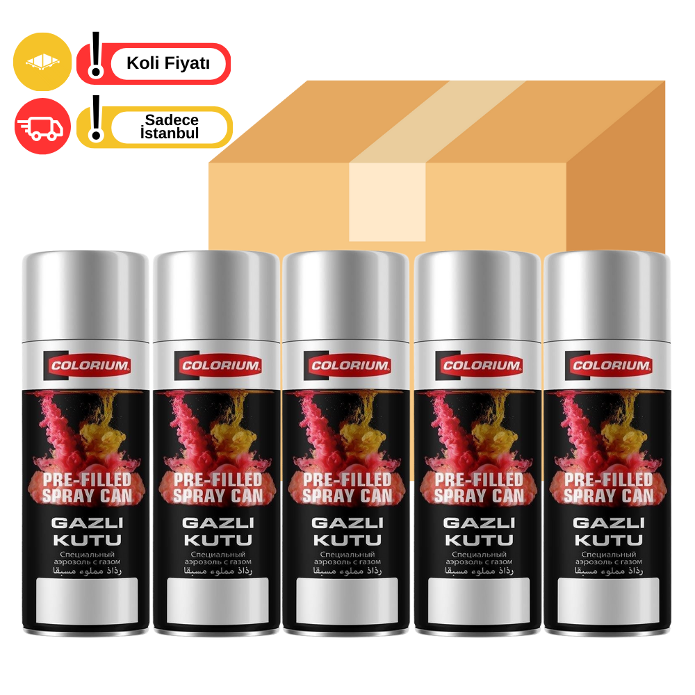Colorium 213 K7 Ral Renkleri 400 Ml Özel Doldurulmuş Sprey Boya 12 Adet