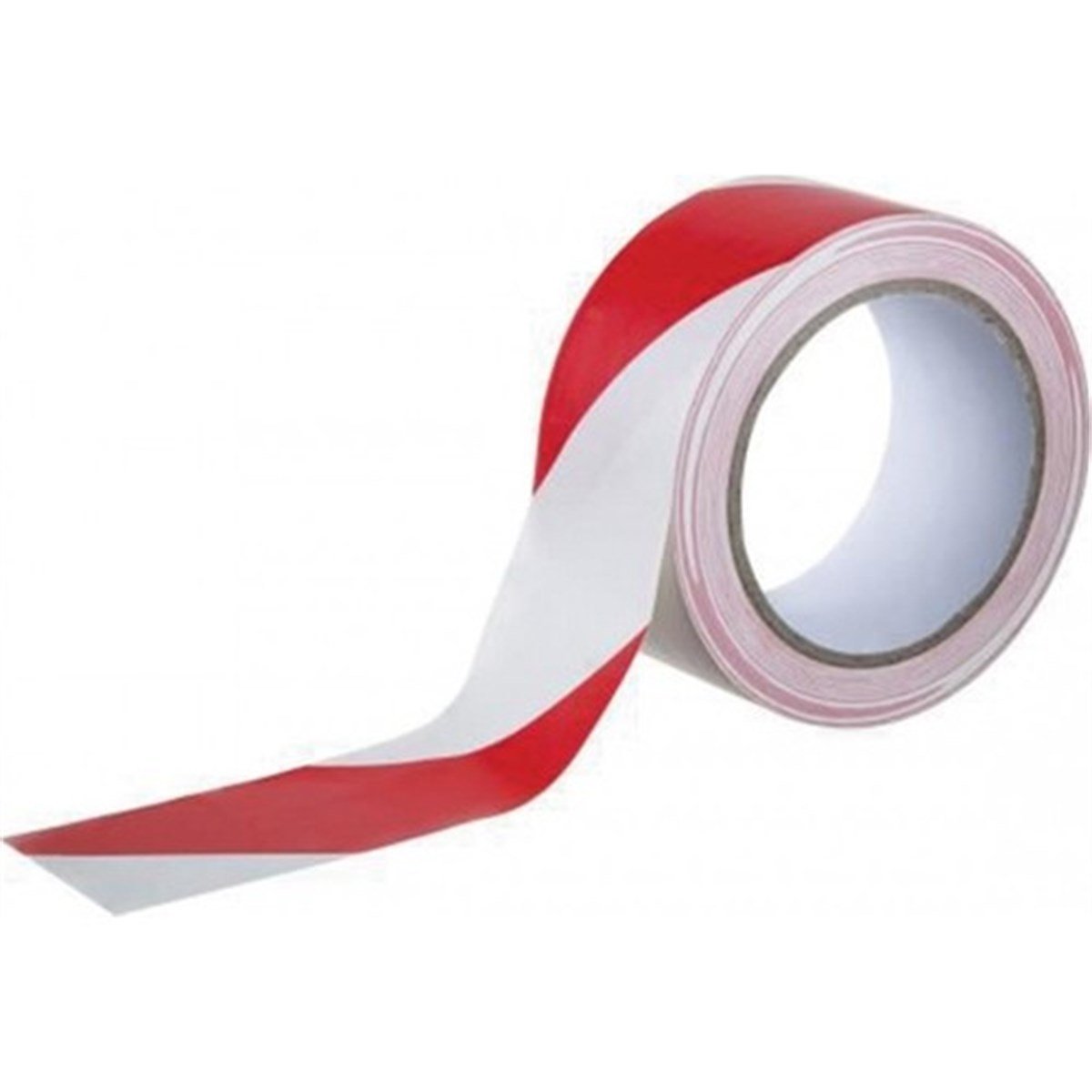 Emniyet Güvenlik - Yer İşaretleme Bandı 50Mm X 30 Metre Kırmızı Beyaz
