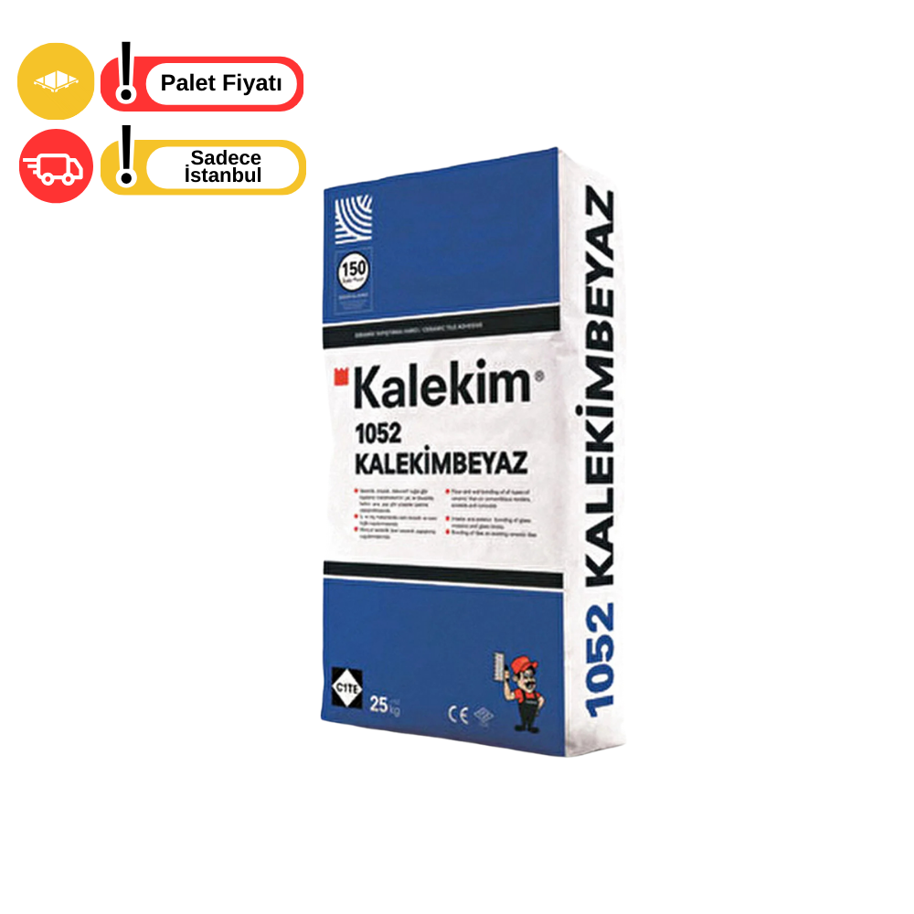 Kalekim 1052 Beyaz Seramik Yapıştırıcı 25 Kg 60 Adet