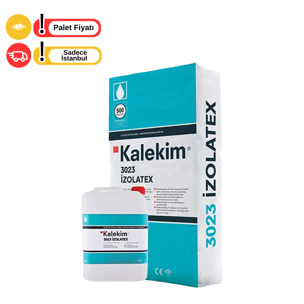 Kalekim 3023 İzolatex Çift Bileşenli Su Yalıtım Malzemesi 25Kg (Yarı Elastik) 60 Takım