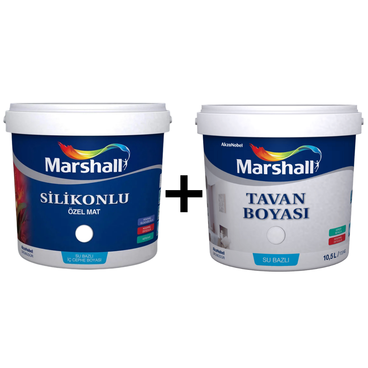 Marshall Silikonlu Özel Mat 15 LT Marshall Tavan Boyası 15 LT